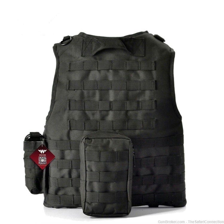 Safe Shield Bulletproof FULLY LOADED Black Level III Molle Vest-img-2