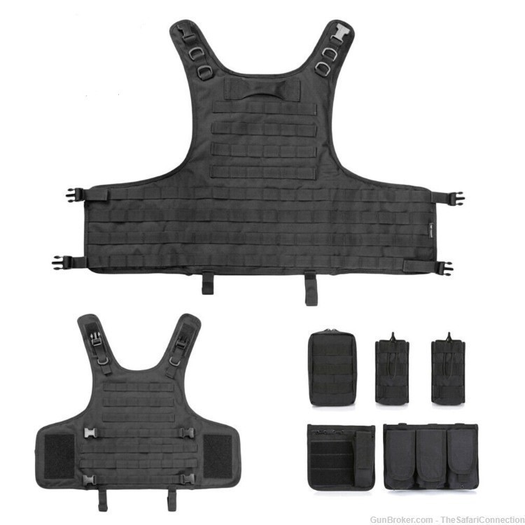 Safe Shield Bulletproof FULLY LOADED Black Level III Molle Vest-img-4