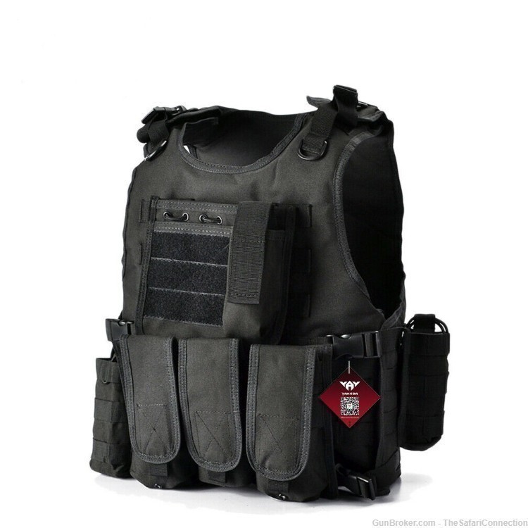 Safe Shield Bulletproof FULLY LOADED Black Level III Molle Vest-img-1