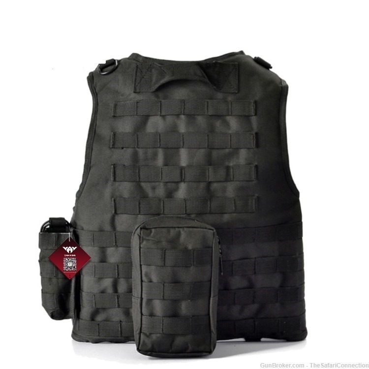 Safe Shield Bulletproof FULLY LOADED Black Level III Molle Vest-img-5