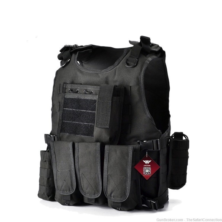 Safe Shield Bulletproof FULLY LOADED Black Level III Molle Vest-img-3