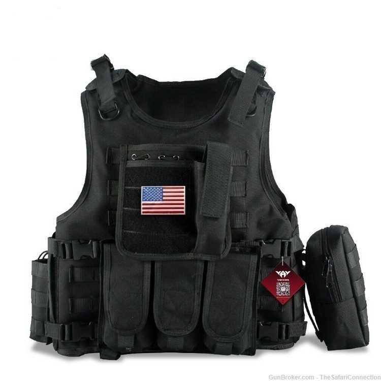 Safe Shield Bulletproof FULLY LOADED Black Level III Molle Vest-img-0