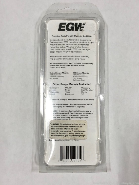 EGW Revolver Tactical Scope Mount Silver for Ruger 49004-img-3