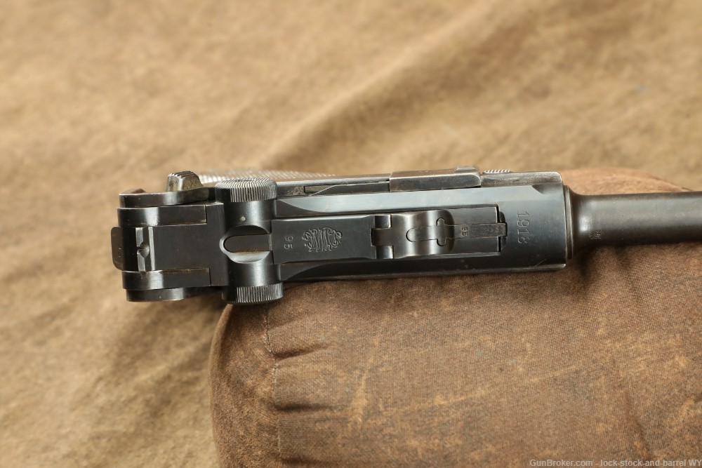 1918 WW1 DWM P08 Luger 9mm Matching Semi Auto Pistol C&R-img-8