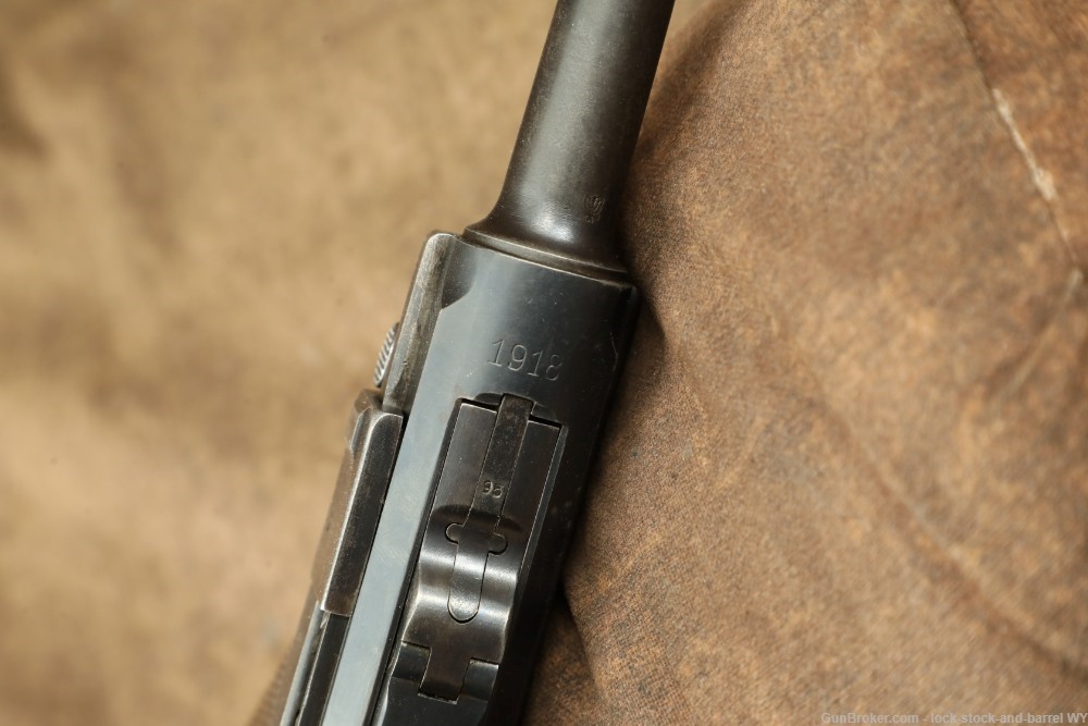 1918 WW1 DWM P08 Luger 9mm Matching Semi Auto Pistol C&R-img-19
