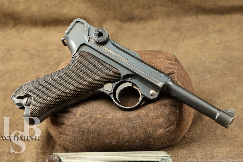 1918 WW1 DWM P08 Luger 9mm Matching Semi Auto Pistol C&R-img-0