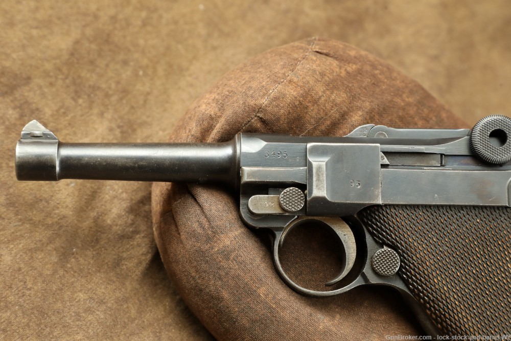 1918 WW1 DWM P08 Luger 9mm Matching Semi Auto Pistol C&R-img-6
