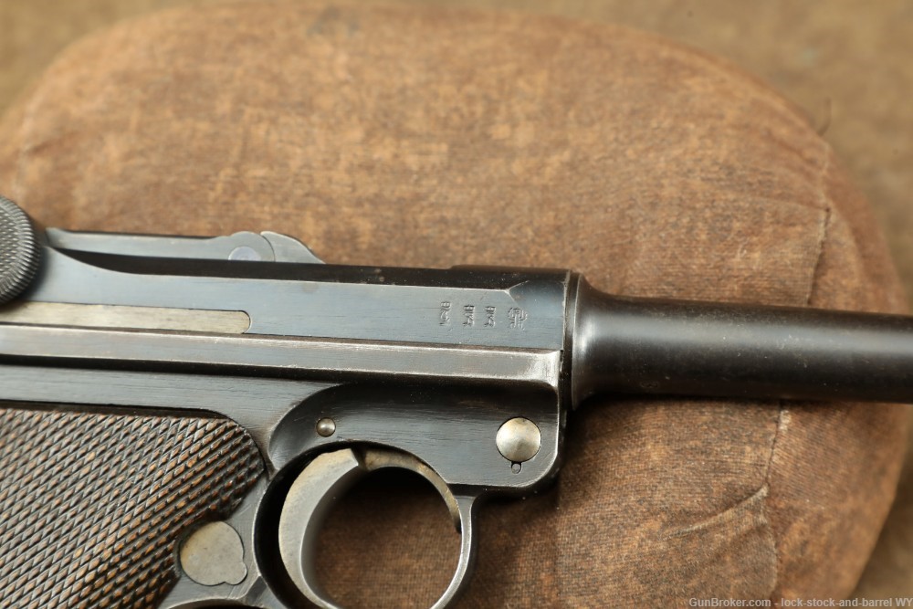 1918 WW1 DWM P08 Luger 9mm Matching Semi Auto Pistol C&R-img-17