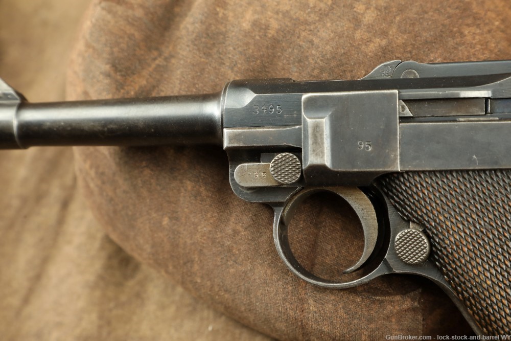 1918 WW1 DWM P08 Luger 9mm Matching Semi Auto Pistol C&R-img-23