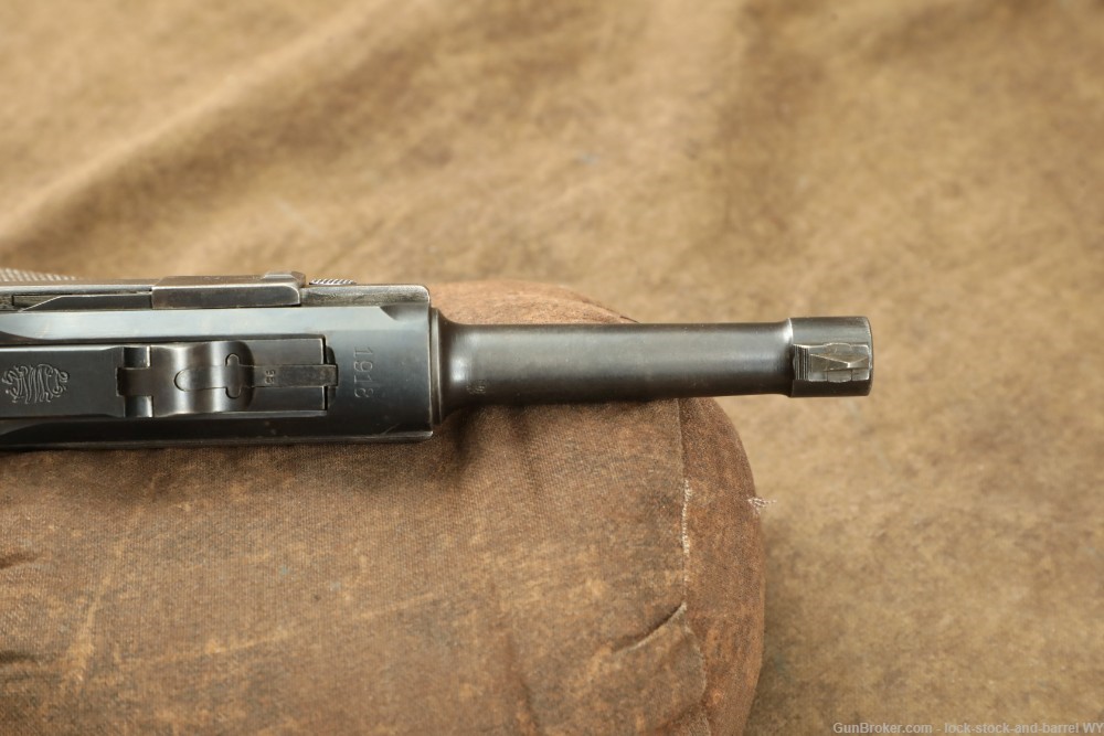 1918 WW1 DWM P08 Luger 9mm Matching Semi Auto Pistol C&R-img-9