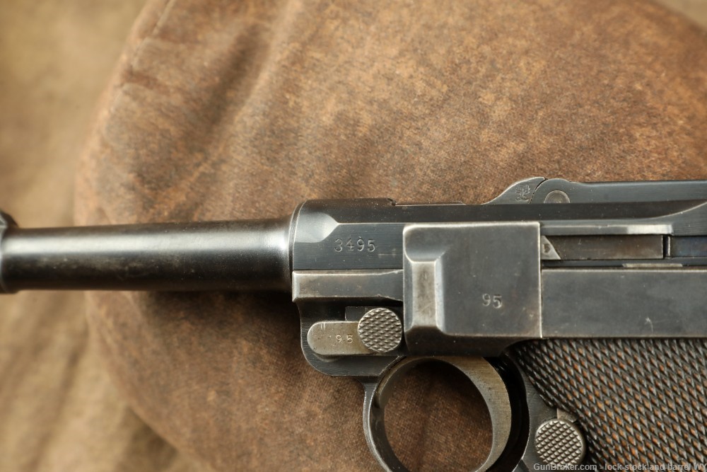 1918 WW1 DWM P08 Luger 9mm Matching Semi Auto Pistol C&R-img-21