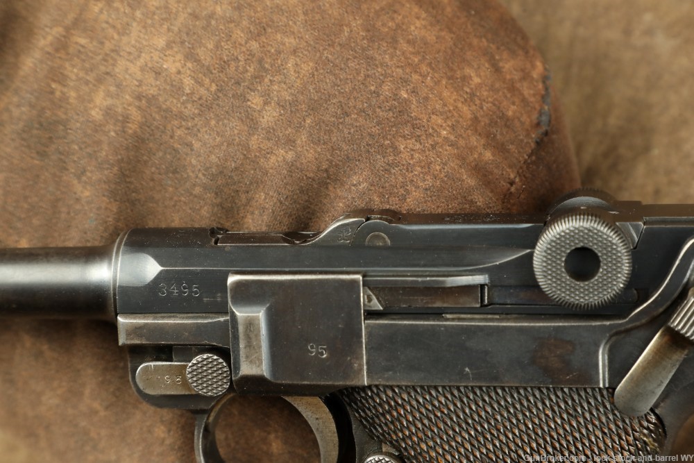 1918 WW1 DWM P08 Luger 9mm Matching Semi Auto Pistol C&R-img-24