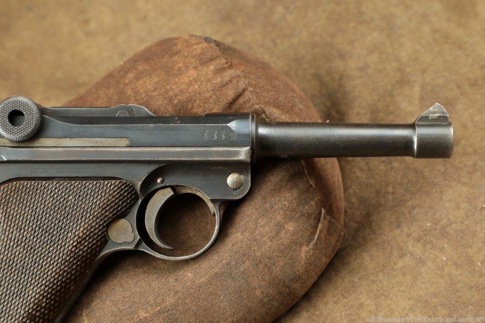 1918 WW1 DWM P08 Luger 9mm Matching Semi Auto Pistol C&R-img-4