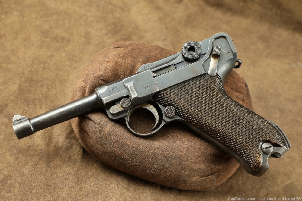 1918 WW1 DWM P08 Luger 9mm Matching Semi Auto Pistol C&R-img-5