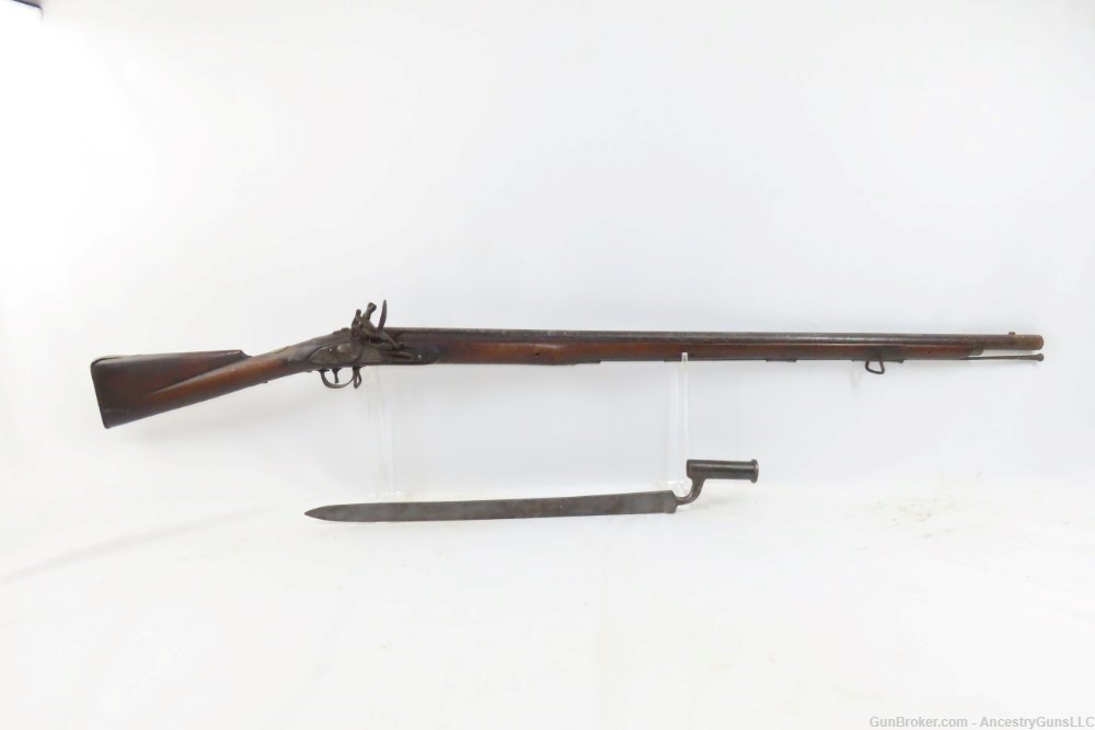 Antique BROWN BESS .75 Flintlock Musket Imperial British NAPOLEONIC WARS   -img-1