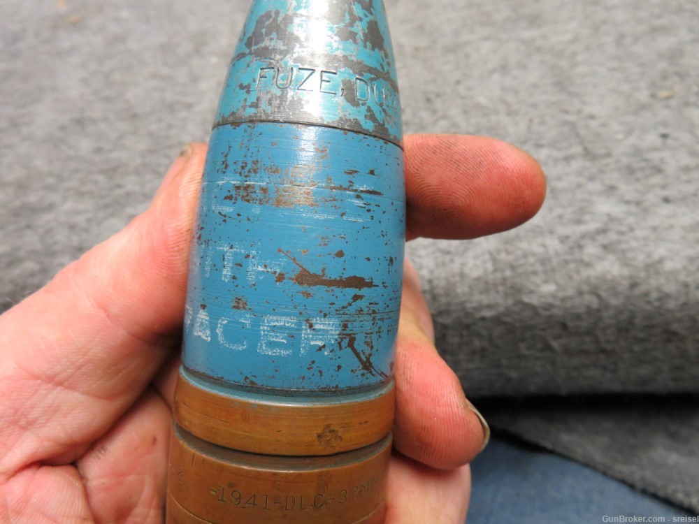 WWII US M55A1 PRACTICE SHELL FOR M4 37MM AUTOMATIC CANNON-DATED 1941-img-4