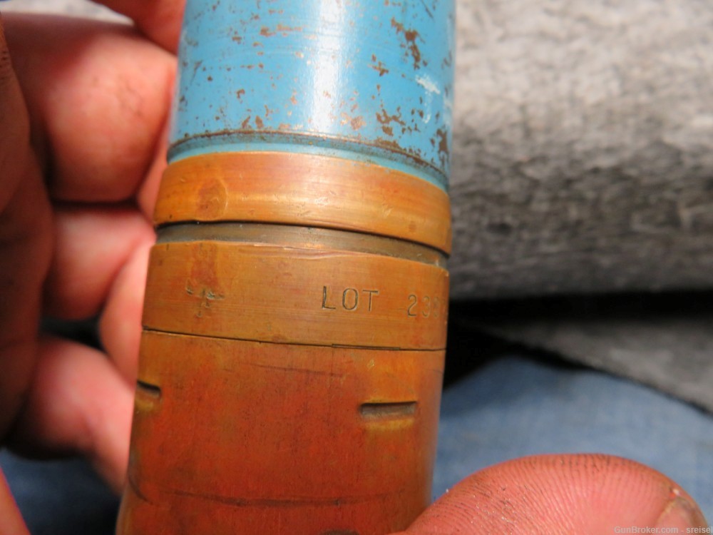 WWII US M55A1 PRACTICE SHELL FOR M4 37MM AUTOMATIC CANNON-DATED 1941-img-13