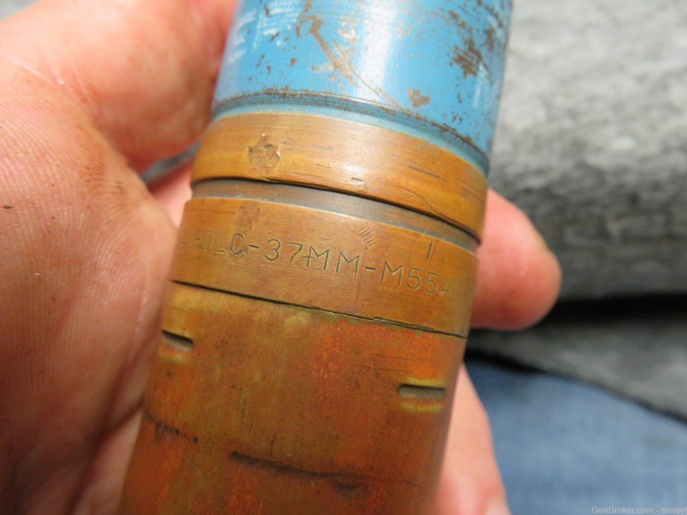 WWII US M55A1 PRACTICE SHELL FOR M4 37MM AUTOMATIC CANNON-DATED 1941-img-11