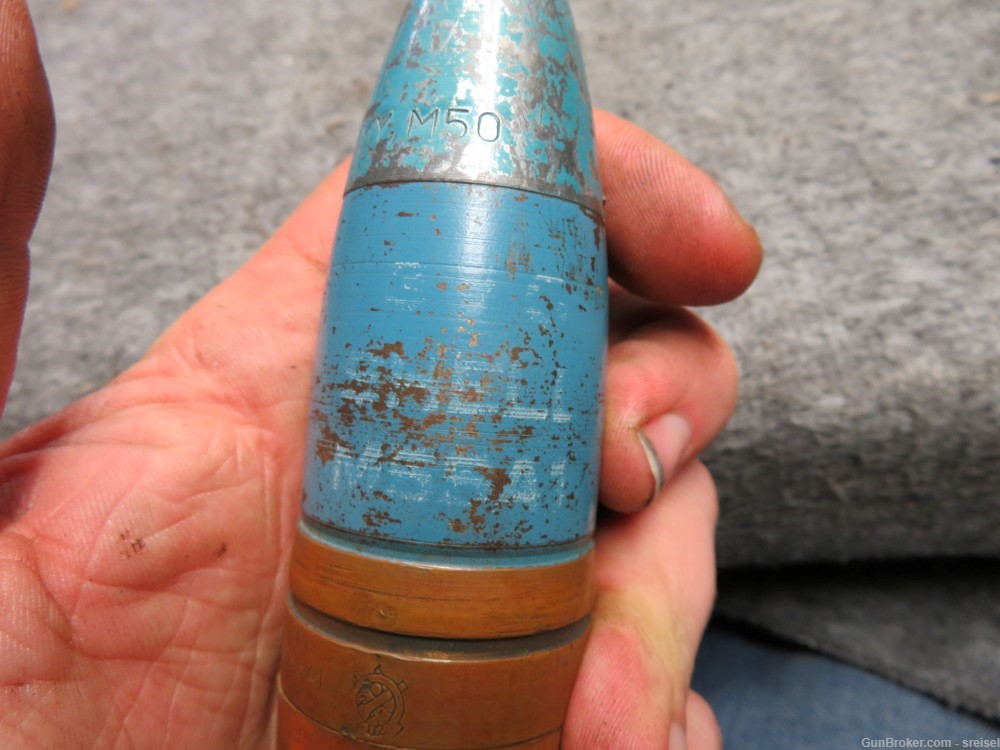 WWII US M55A1 PRACTICE SHELL FOR M4 37MM AUTOMATIC CANNON-DATED 1941-img-8