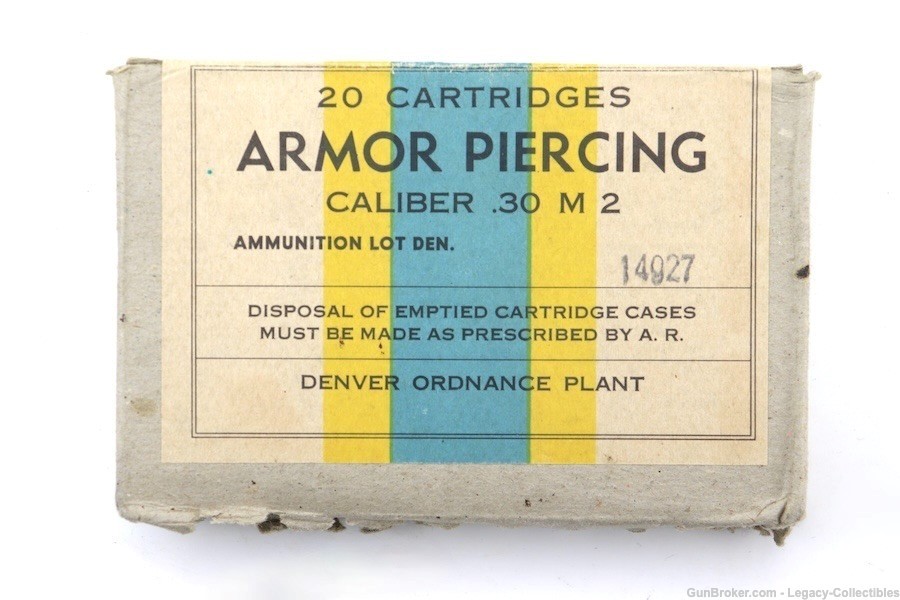 Denver Ordnance Plant Box of 20 Amour Piercing 30-06 -img-0