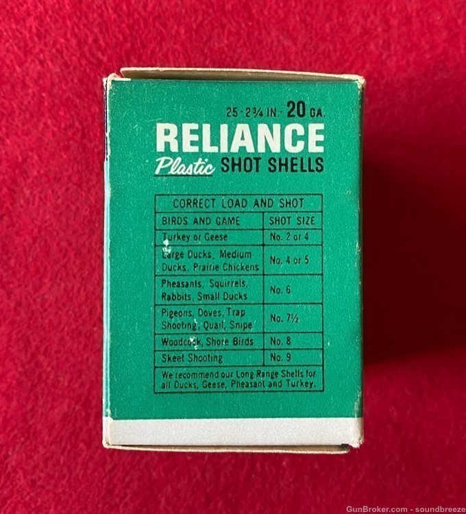 SCARCE VINTAGE 1965 FULL BOX 20 GA WARDS HAWTHORNE RELIANCE SHOTGUN SHELLS-img-11