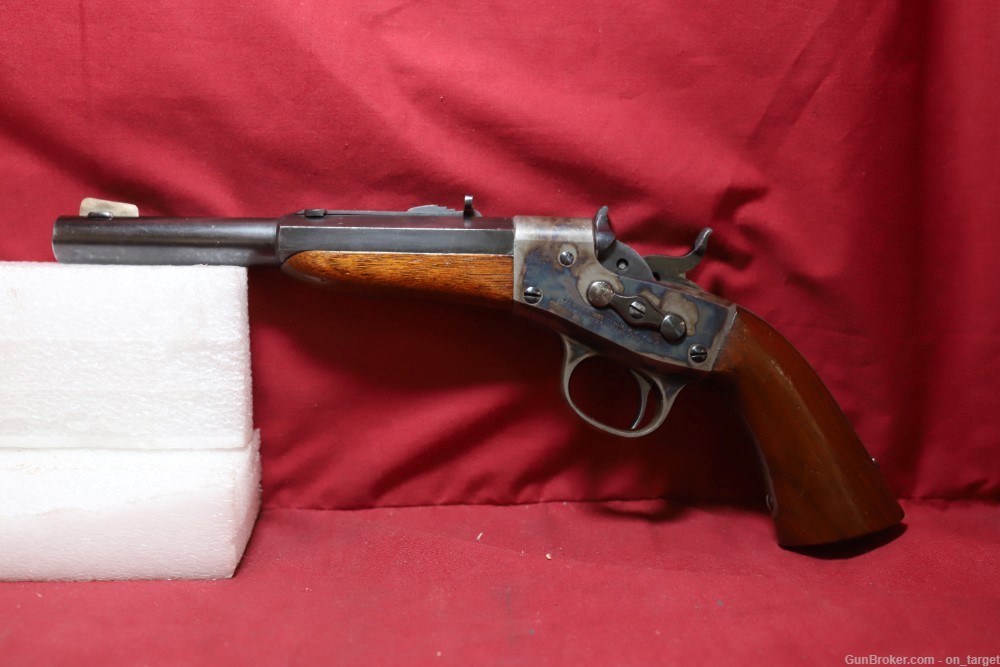 Remington 1891 Target Pistol Rolling Block 8" Barrel .32 S&W Antique -img-0