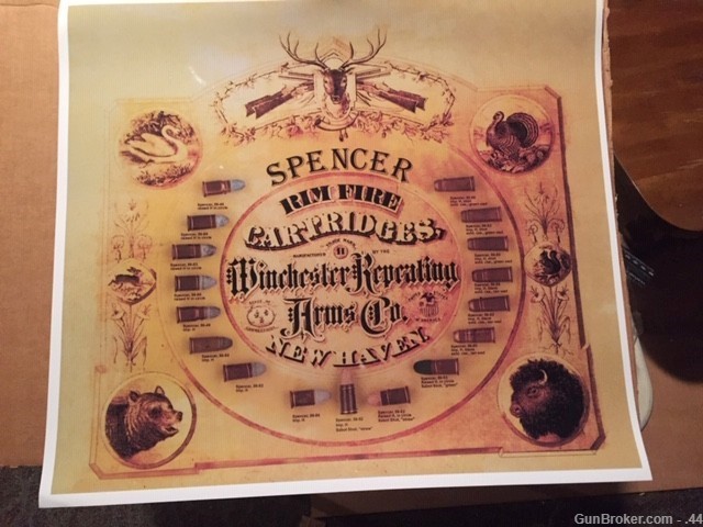 Spencer Rim Fire Cartridge Poster (17 different)-img-0