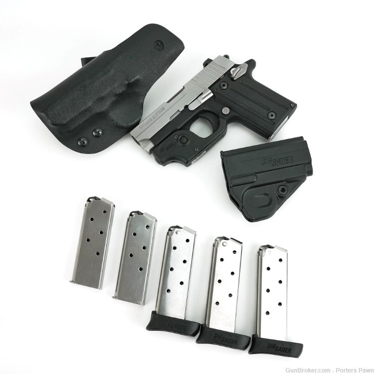 Sig Sauer P238 (.380 ACP) with Holster, laser sight, and extra mags-img-9