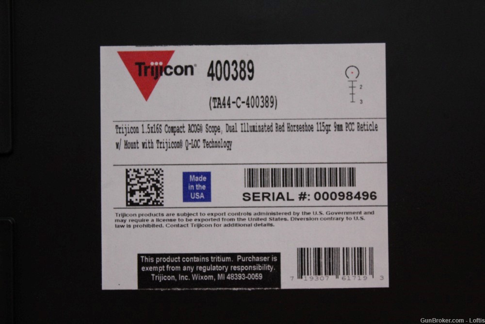 Trijicon Acog 1.5x16s Compact 9mm PCC NEW! Free Layaway!-img-1