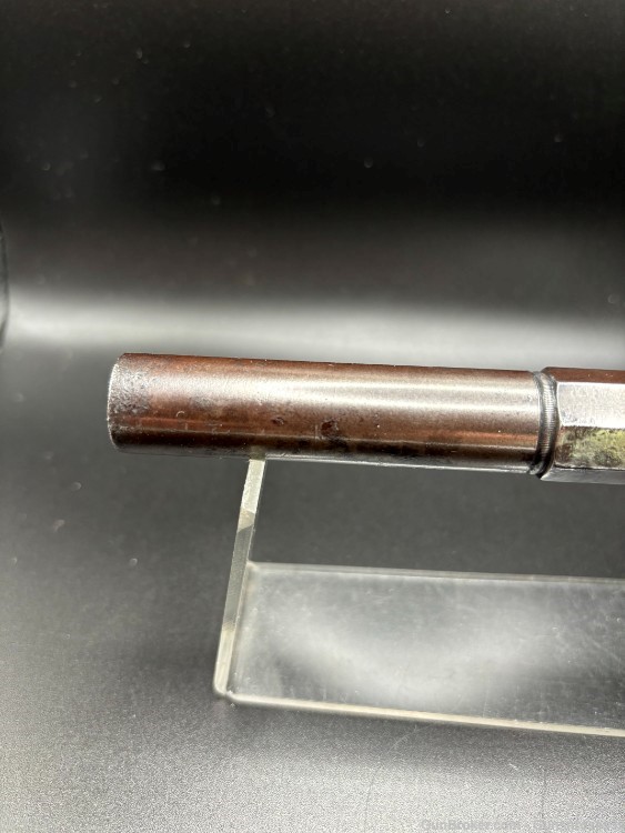 Rare Antique Allen's Patent .36cal Bar hammer single shot pistol-img-1