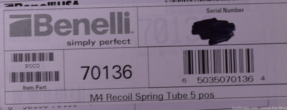 Benelli M4 – 5 position recoil spring tube 70136-img-5