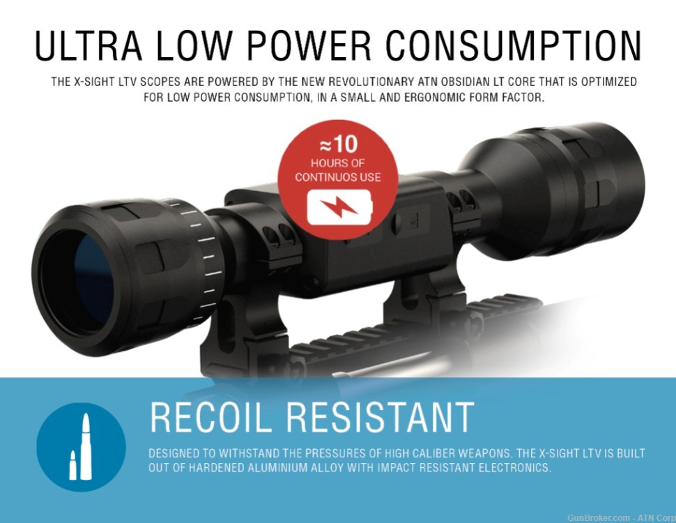 Refurbished ATN X-SIGHT LTV 5-15X Ultra Light Day & Night Vision RifleScope-img-5