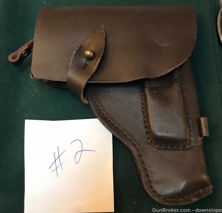 MAKAROV HOLSTER Surplus leather w/mag pouch #G2-img-0