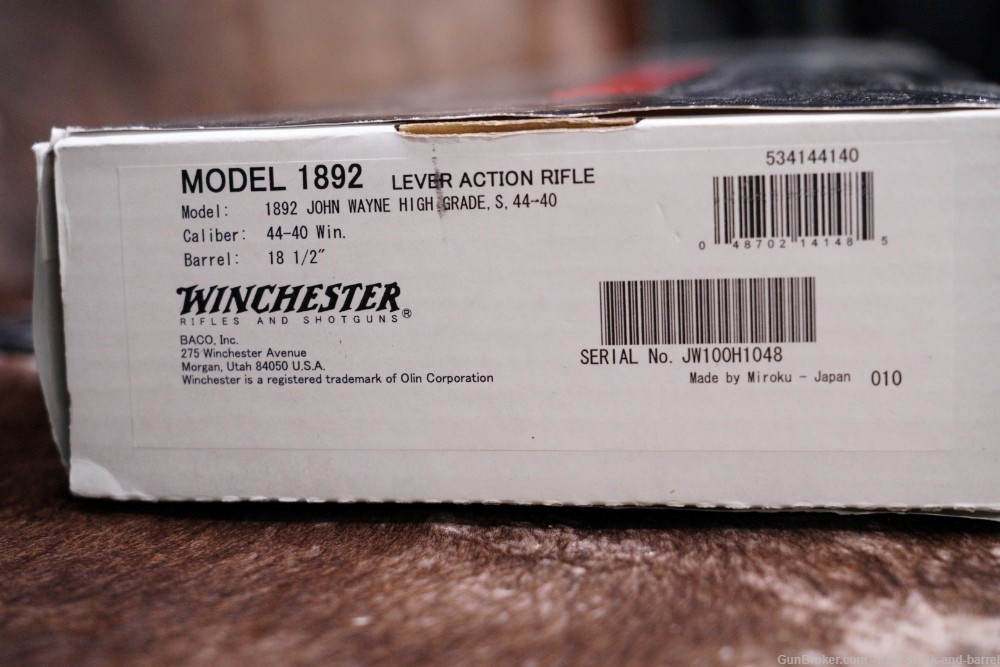 Winchester Model 1892 John Wayne 100th High Grade 18.5" .44-40 Lever Rifle-img-35