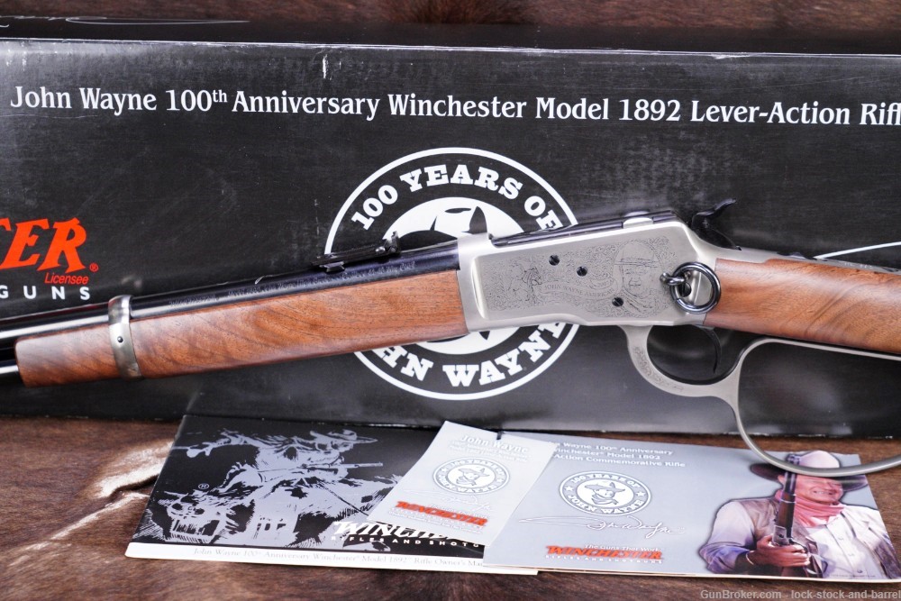 Winchester Model 1892 John Wayne 100th High Grade 18.5" .44-40 Lever Rifle-img-9