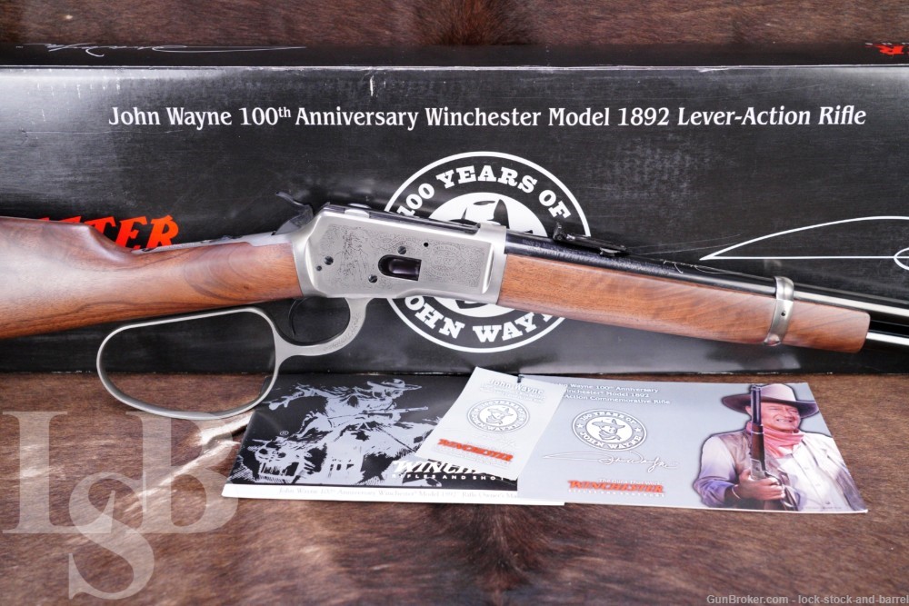Winchester Model 1892 John Wayne 100th High Grade 18.5" .44-40 Lever Rifle-img-0
