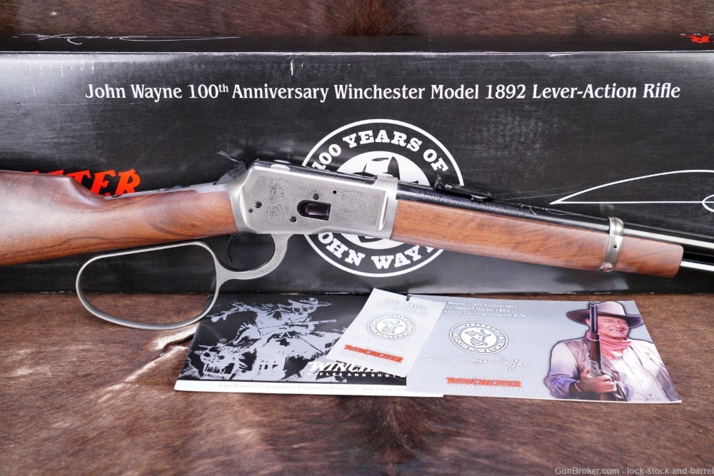 Winchester Model 1892 John Wayne 100th High Grade 18.5" .44-40 Lever Rifle-img-2