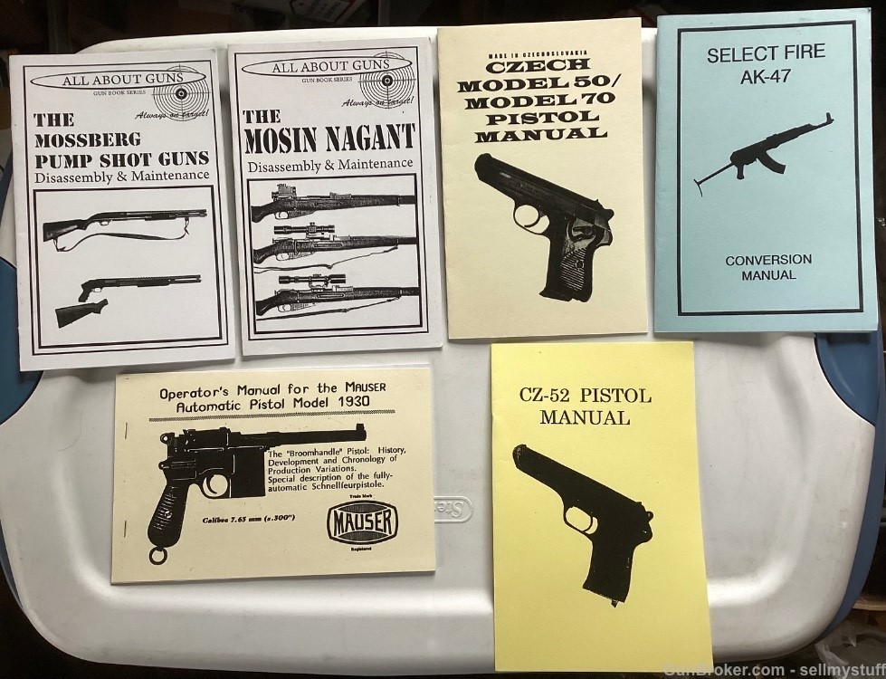 MOSSBERG,MOSIN NAGANT,CZECH,AK-47, CZ-52 , MAUSER CHOOSE 3 booklets -img-0
