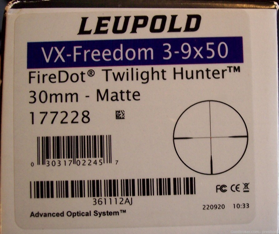 LEUPOLD VX- Freedom Hunting Scope 3-9X50MM FIREDOT Twilight Reticle 177228-img-4
