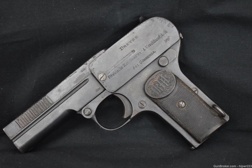 Dreyse Model 1907 pre war vest pocket .32 ACP pistol with VG C&R OK-img-2