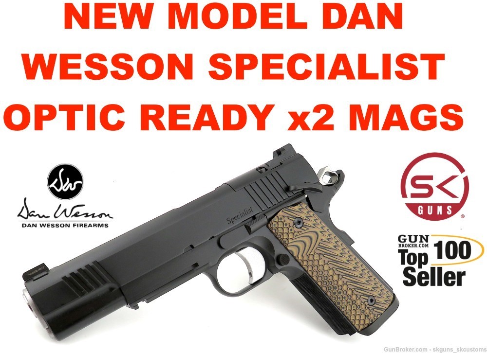 NEW DAN WESSON 1911 OPTIC READY SPECIALIST 45acp x2 8+1rd MAGS-img-0