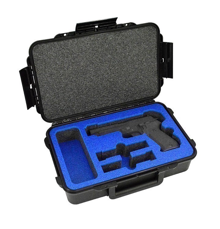 Single Pistol Double Magazine DORO Sport 400 Case w/ Blue TopGuard Foam-img-0