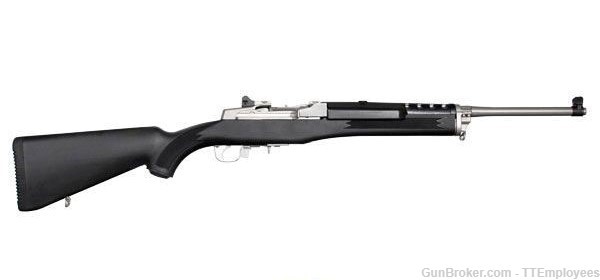 Ruger Mini-14 .222 Rem. Stainless / Black Synthetic #5823 New NO RESERVE-img-0
