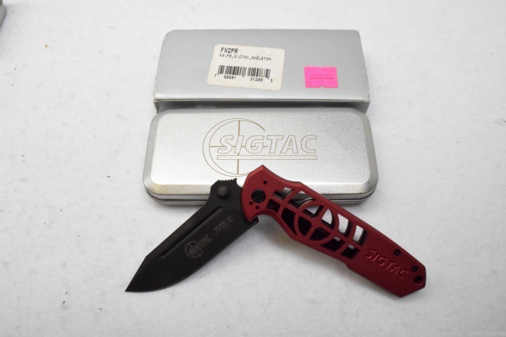 NEW IN BOX - SIGARMS KNIFE SIGTAC SKELETON STRAIGHT RED - FX2PR-img-0