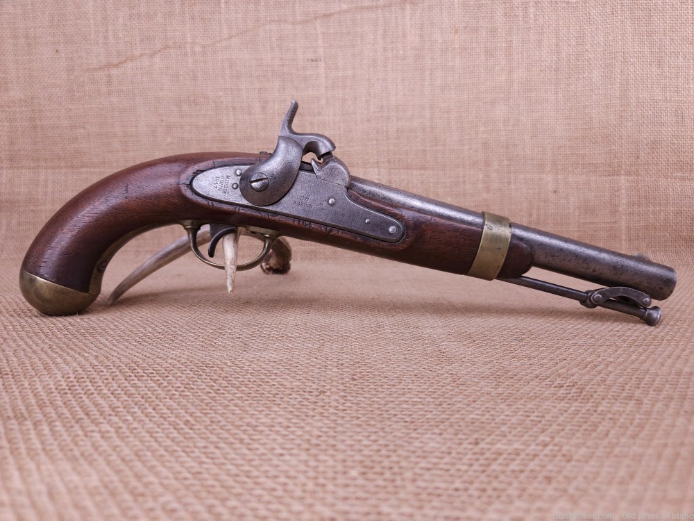 M1842 US H. Aston Percussion Single-Shot Pistol | MFG 1847 | Horse 1842-img-0