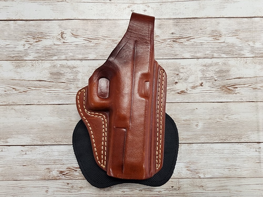 *PRE-OWNED* GOULD & GOODRICH LEATHER PADDLE HOLSTER FITS GLOCK 17  -img-0