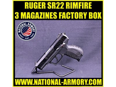 RUGER SR22 22LR 3.5" DA/SA SAFETY 3 MAGS FACTORY BOX ** HUGE PRICE DROP *