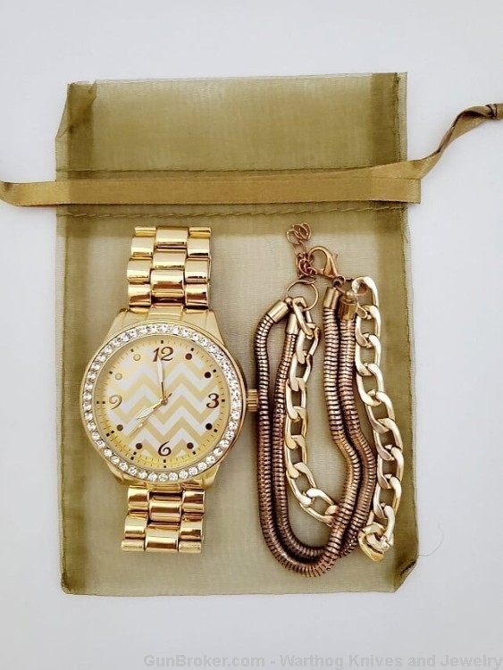 Ladies Geneva "BIG FACE" Watch & a Multilayered Bracelet. W3.*REDUCED*-img-5