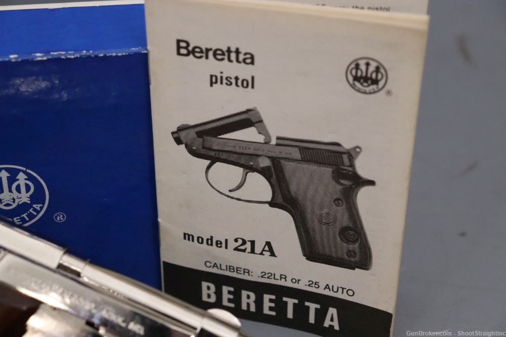 Beretta 21A .22LR 2.4" - Nickel Finish - w/ Box-img-2