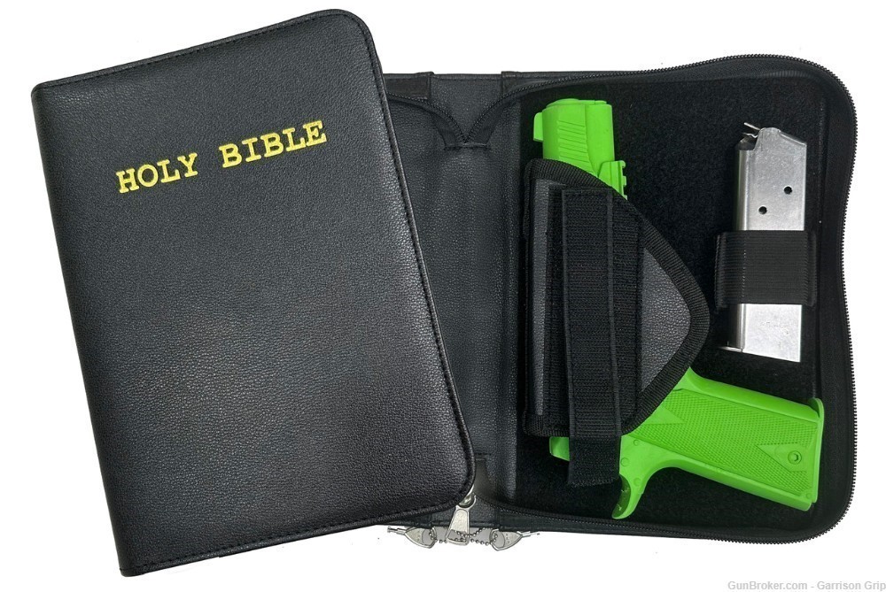 Sustainable Leather Locking Bible Gun Case for Large and Medium Guns-img-4